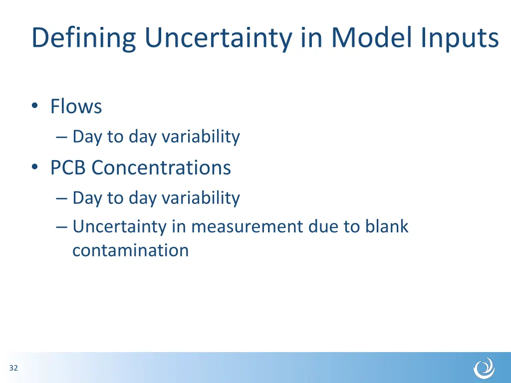 defining uncertainty in model inputs