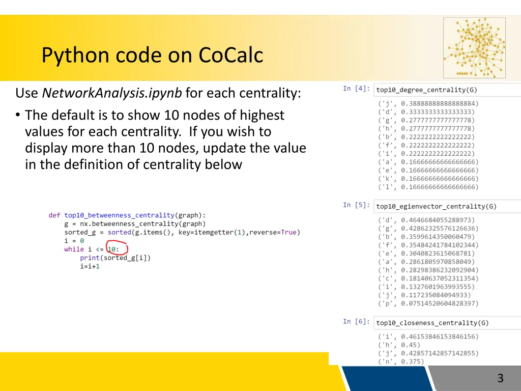 python code on cocalc