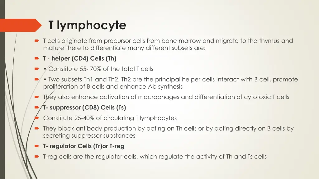 t lymphocyte