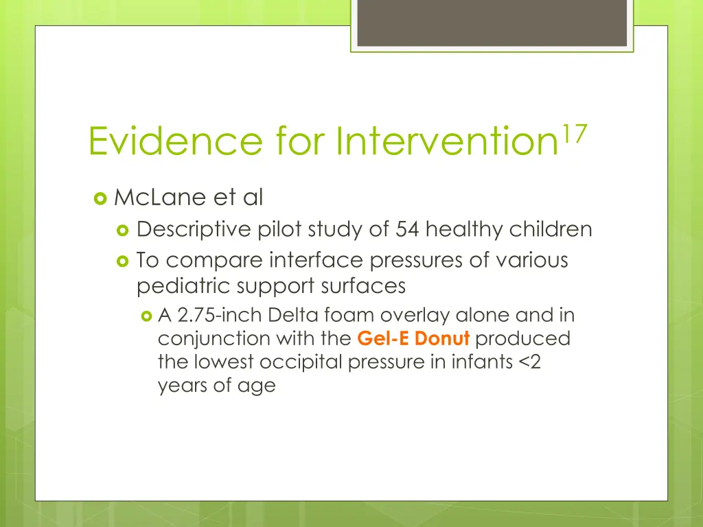 evidence for intervention 17