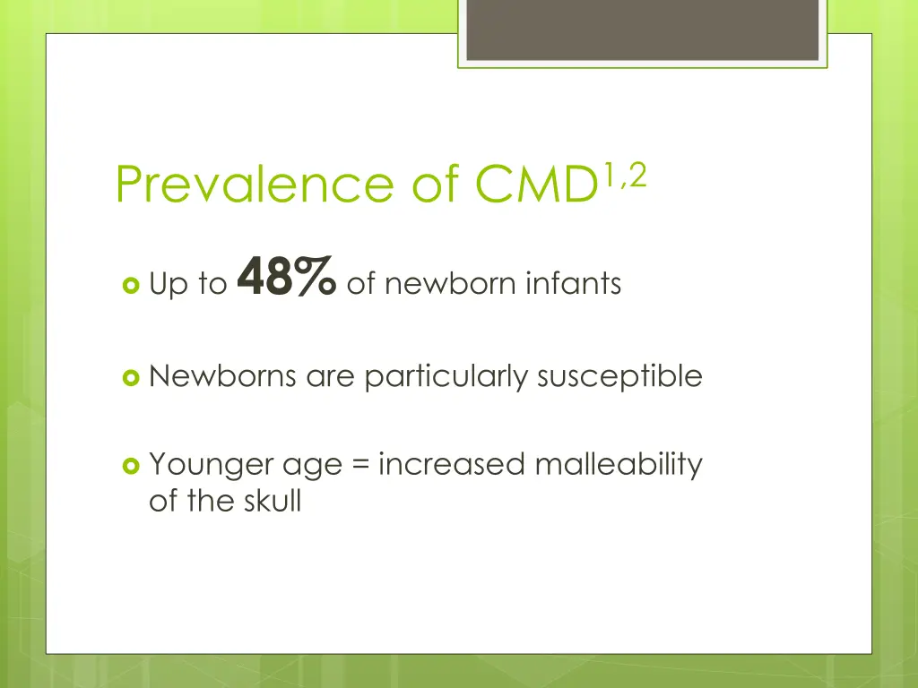 prevalence of cmd 1 2