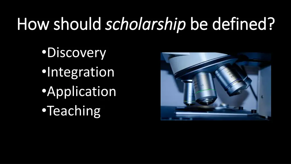 how should how should scholarship