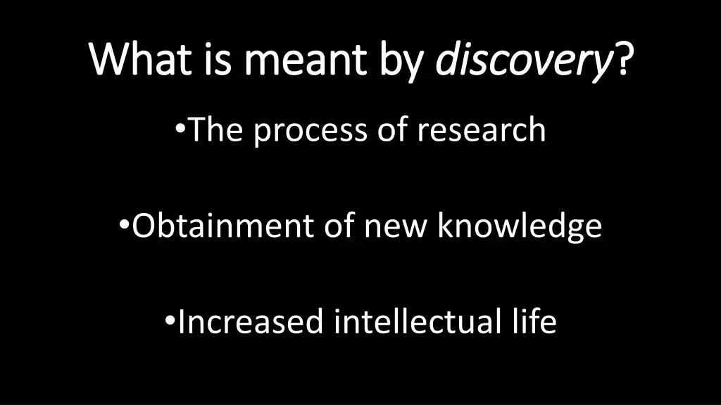 what is meant by what is meant by discovery
