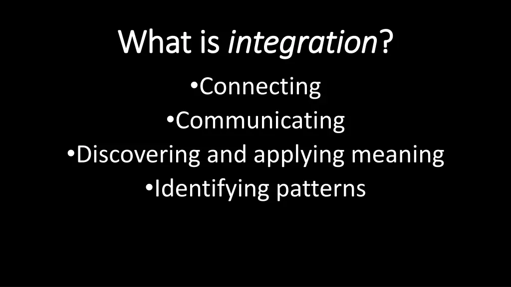 what is what is integration integration