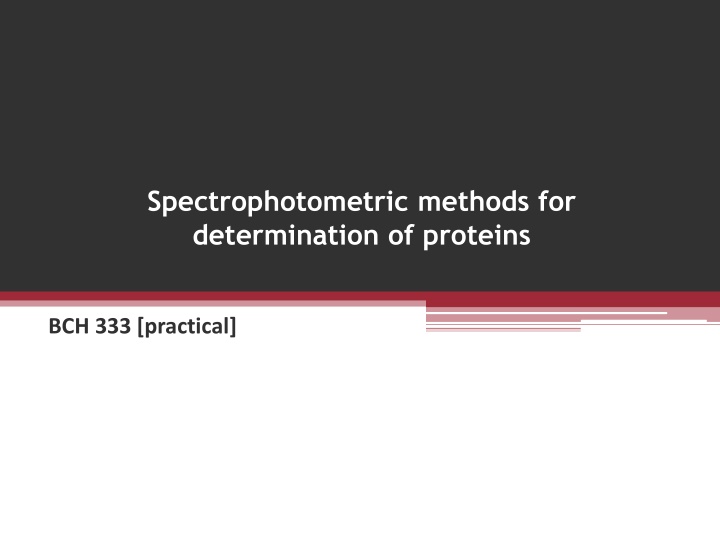 spectrophotometric methods for determination