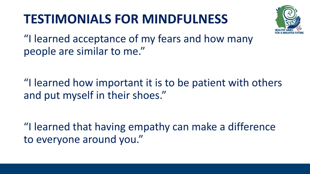 testimonials for mindfulness