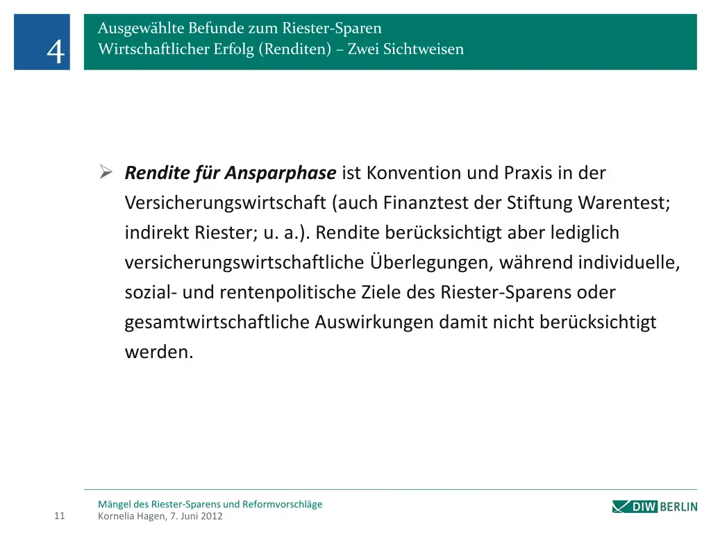 ausgew hlte befunde zum riester sparen