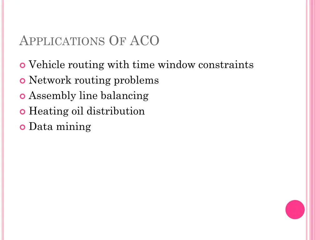 a pplications o f aco