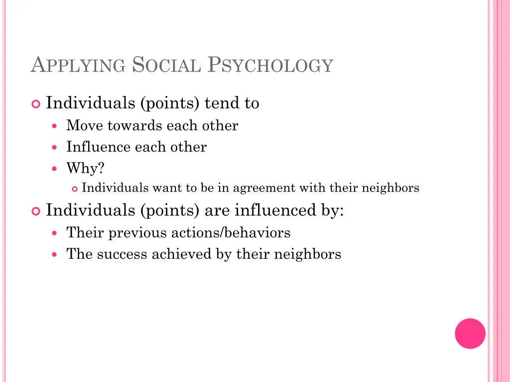 a pplying s ocial p sychology