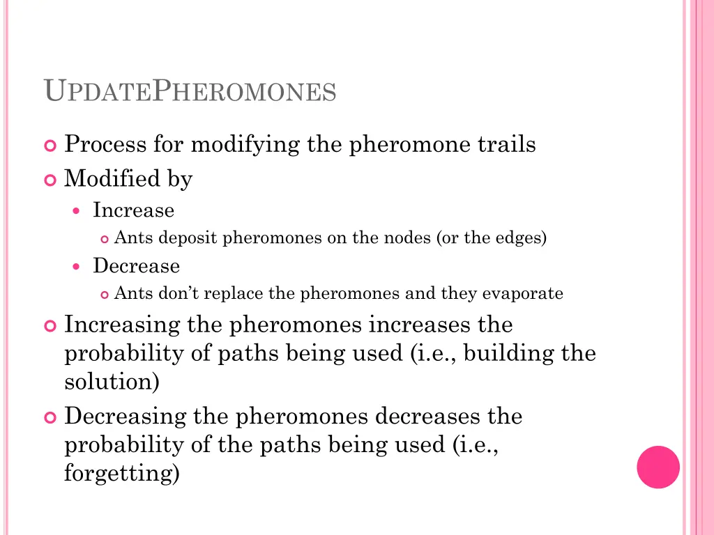 u pdate p heromones