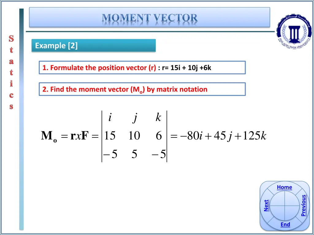moment vector 8