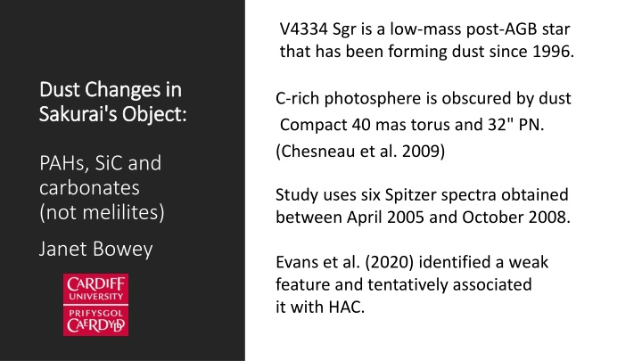 v4334 sgr is a low mass post agb star that