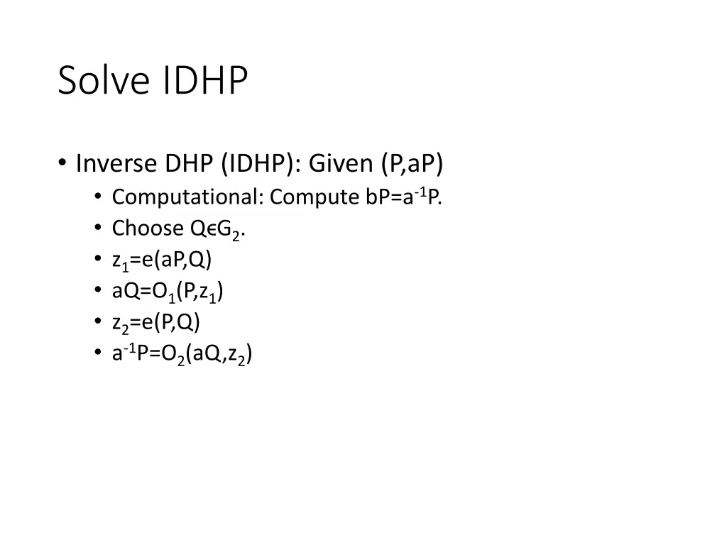 solve idhp