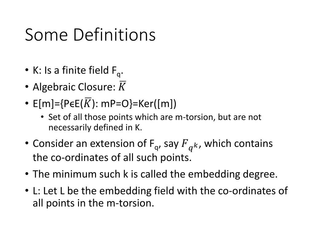 some definitions