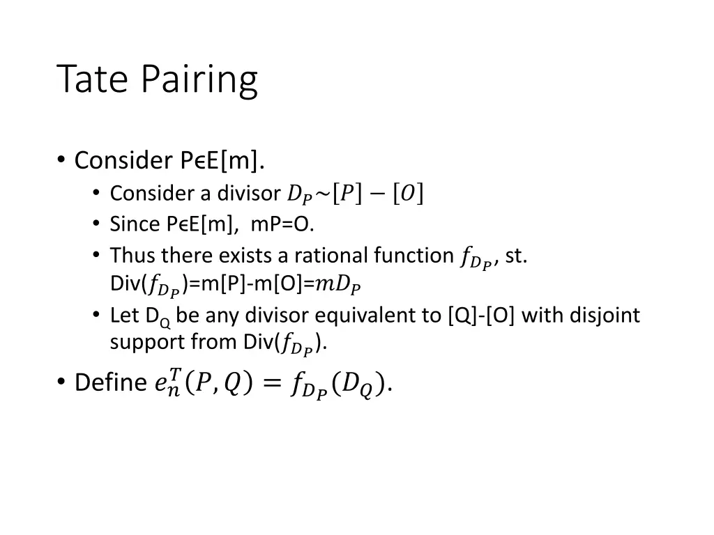 tate pairing