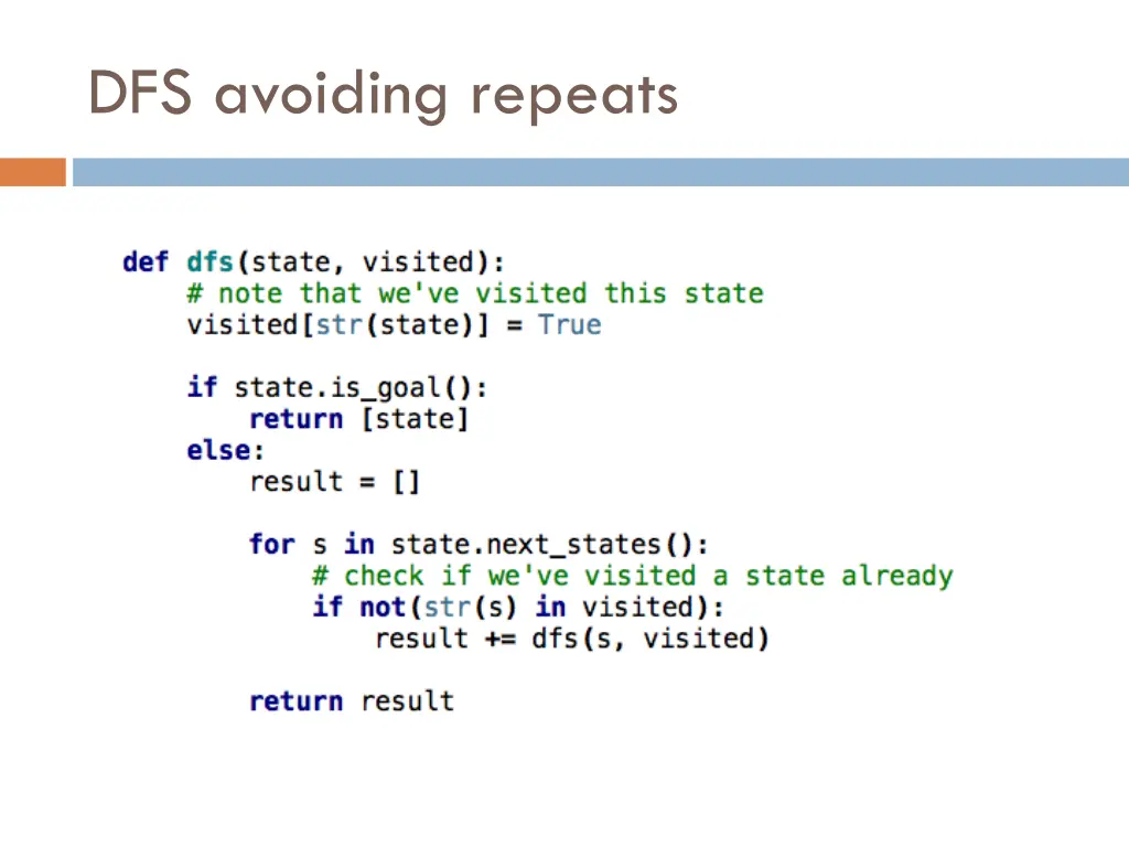 dfs avoiding repeats