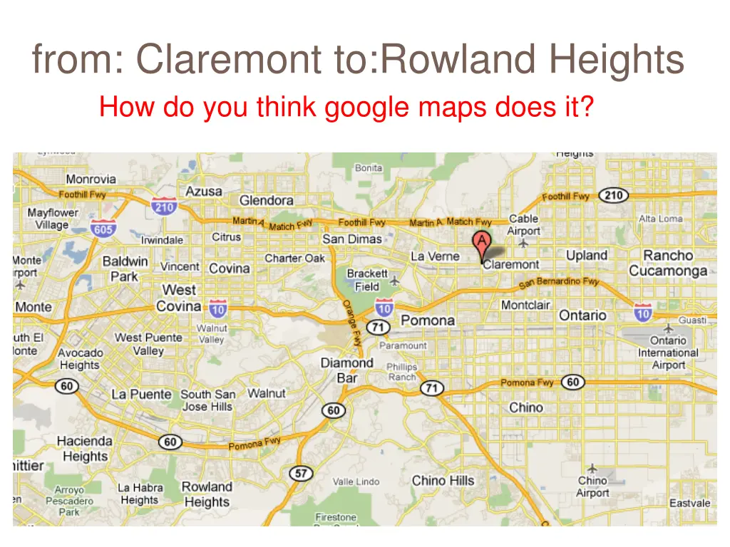 from claremont to rowland heights