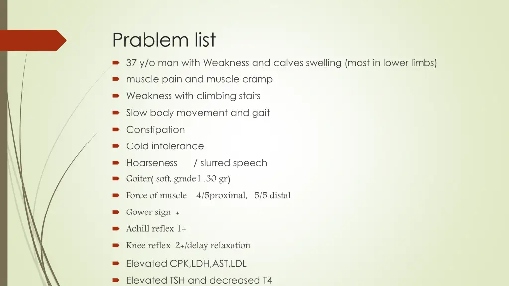 prablem list