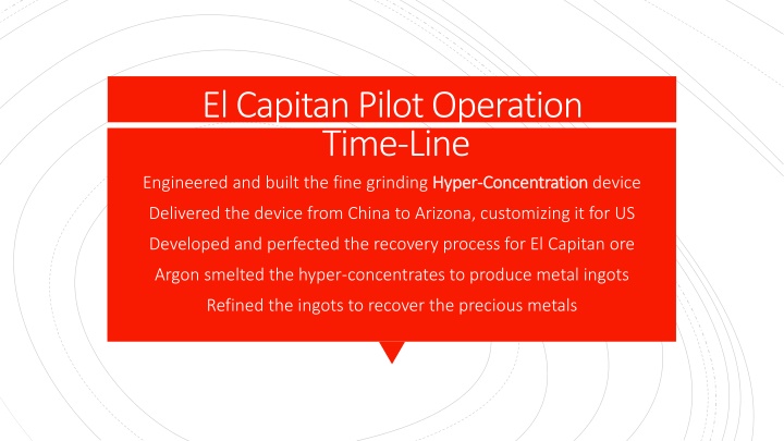 el capitan pilot operation time line engineered