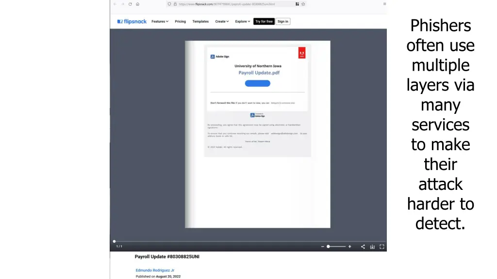 phishers often use multiple layers via many