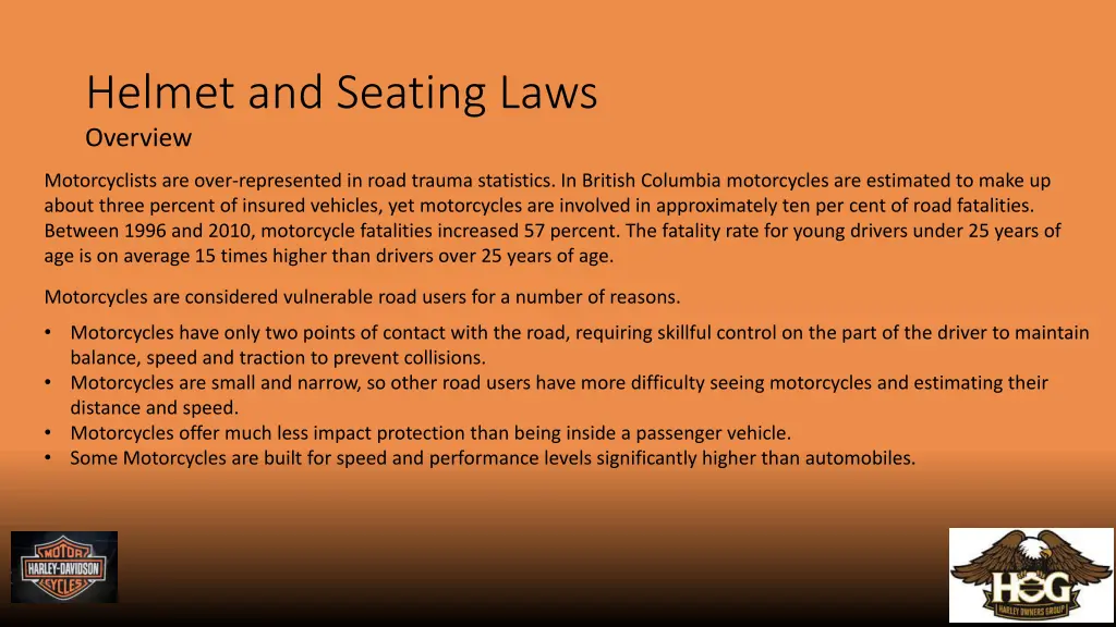 helmet and seating laws overview