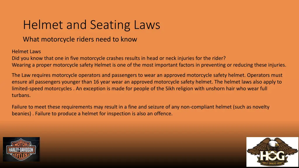 helmet and seating laws what motorcycle riders