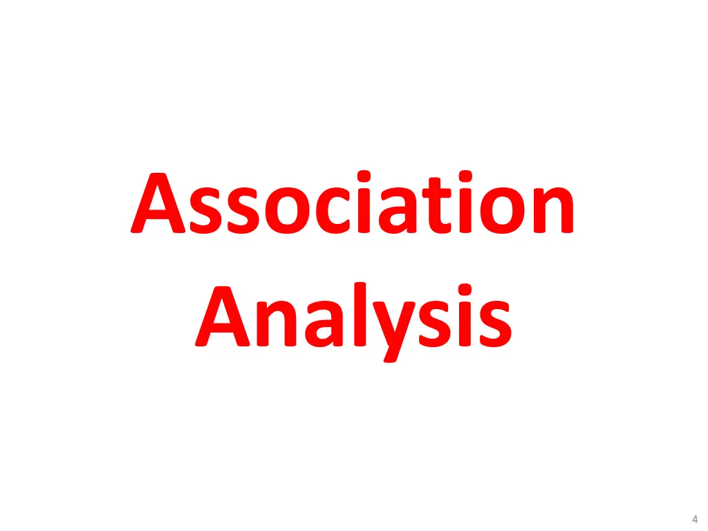 association analysis