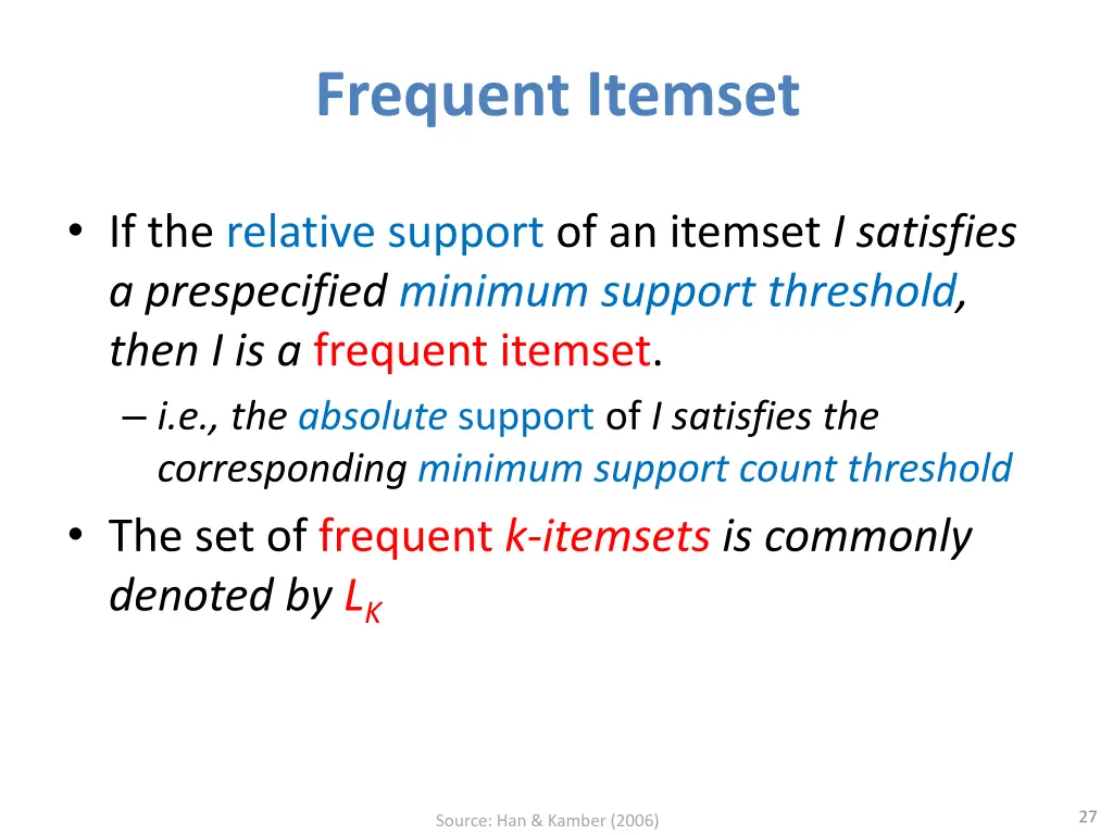 frequent itemset