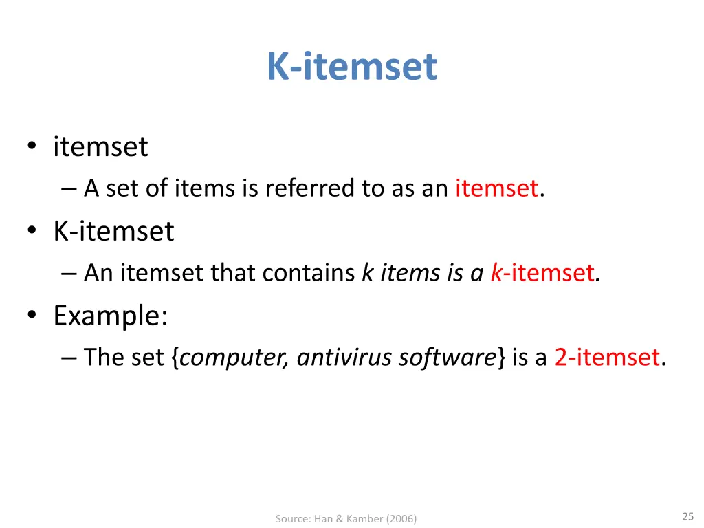 k itemset