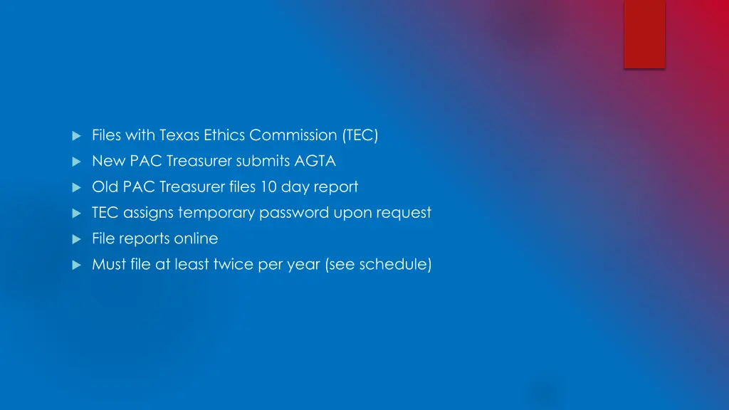 files with texas ethics commission tec