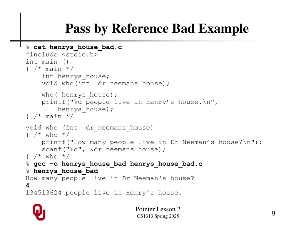 pass by reference bad example 1