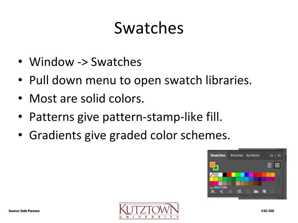 swatches