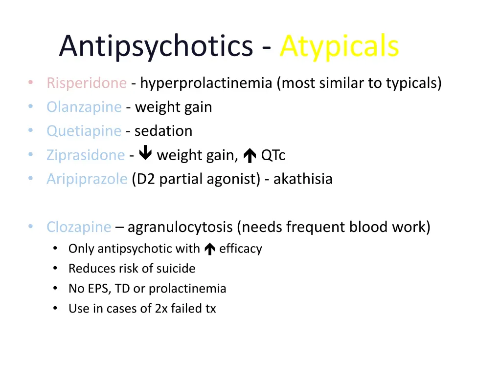 antipsychotics atypicals 2