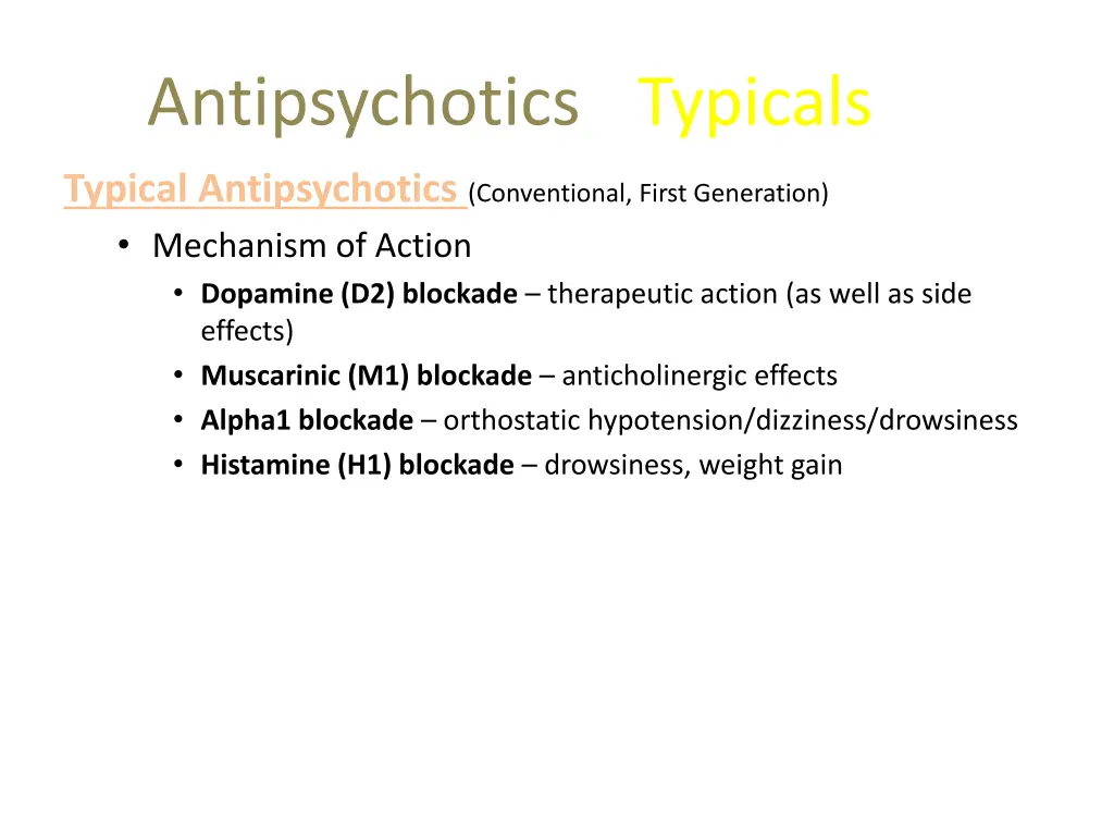 antipsychotics typicals
