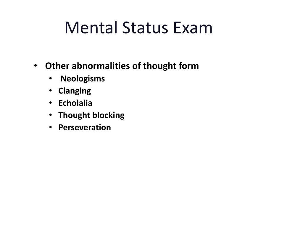 mental status exam 2