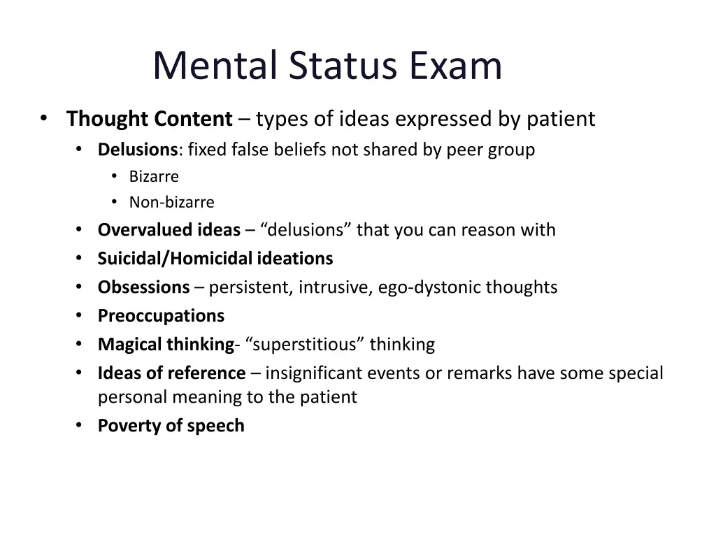 mental status exam 3