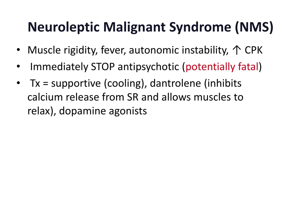 neuroleptic malignant syndrome nms