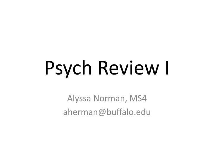 psych review i