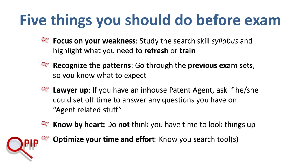 five things you should do before exam