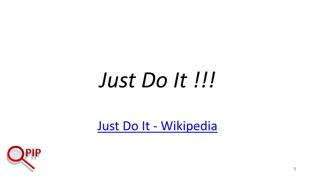 just do it