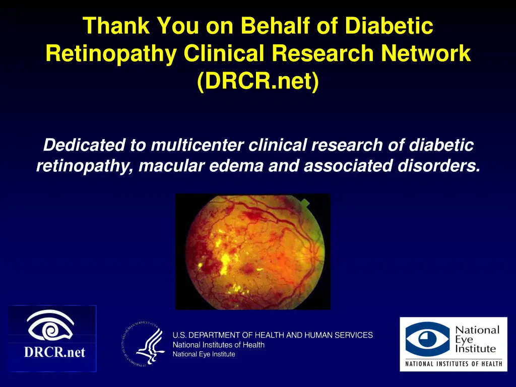 thank you on behalf of diabetic retinopathy