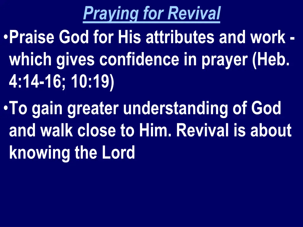 praying for revival 1