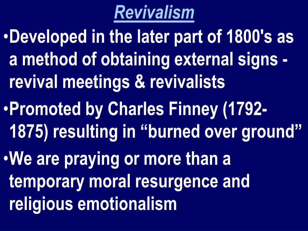 revivalism