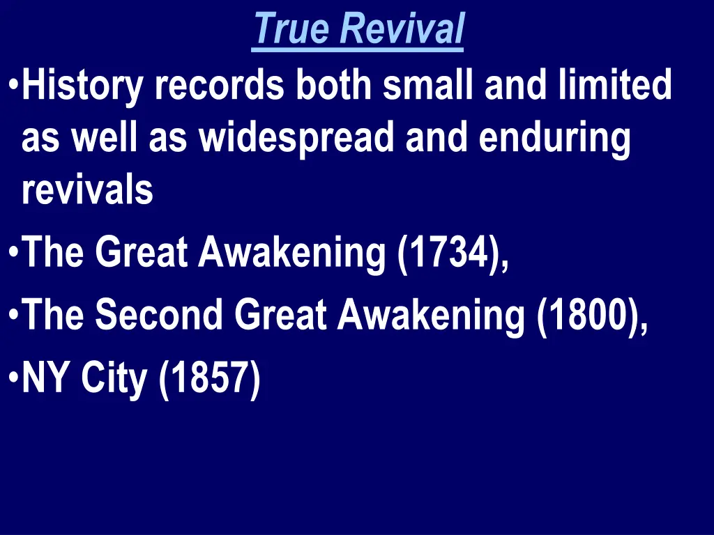 true revival 1