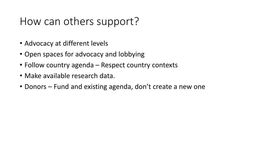 how can others support