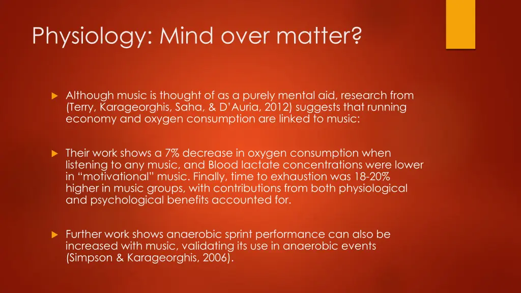 physiology mind over matter