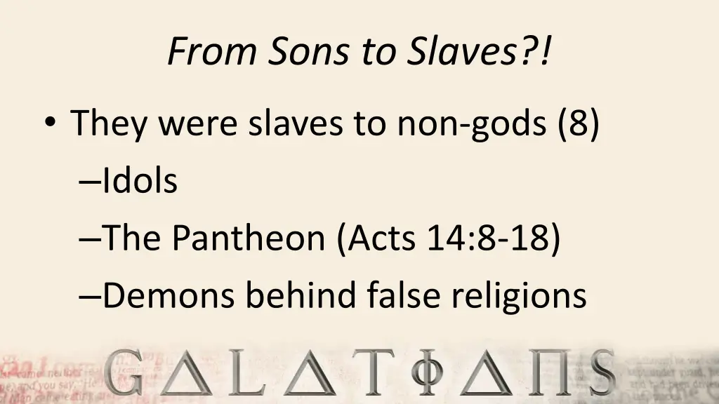 from sons to slaves 1