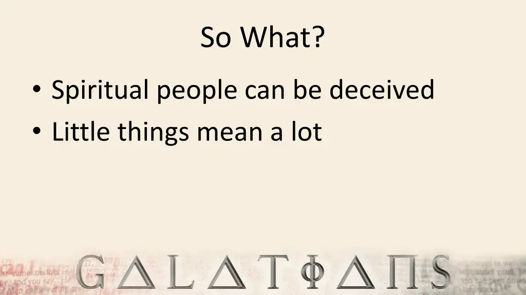 so what
