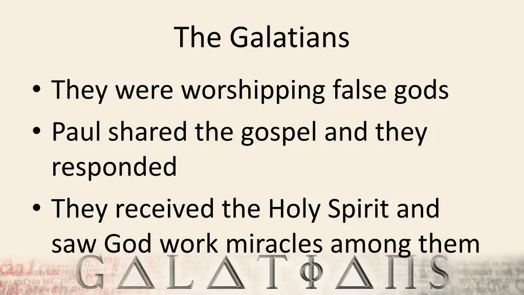 the galatians
