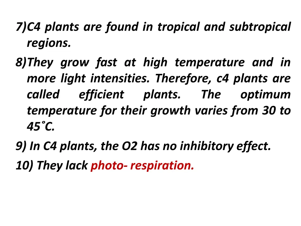 7 c4 plants are found in tropical and subtropical